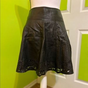 Black Faux Leather Skirt